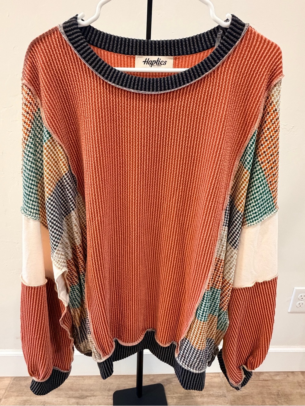 Haptics Color Block Fall Top – Size 1X – NWOT